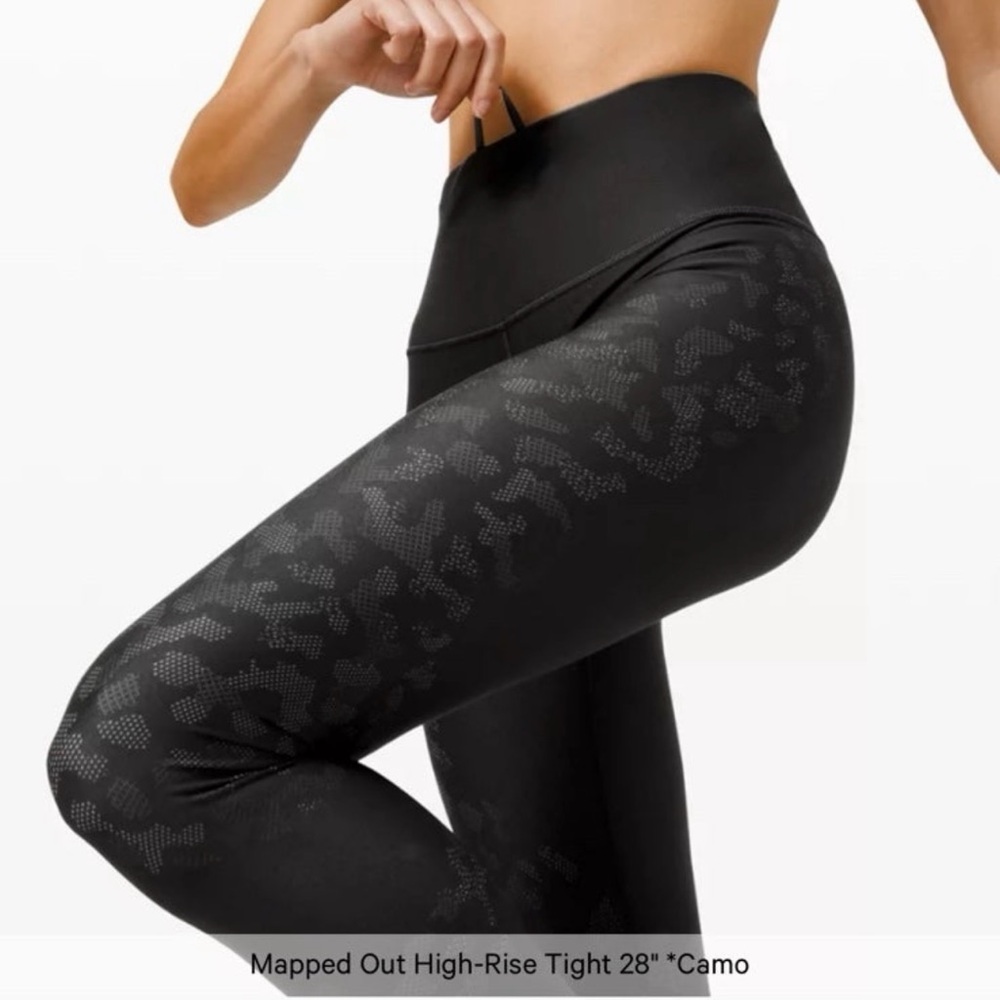 Lululemon Mapped Out Camo Leggings size 6